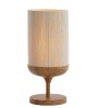 Lampe à poser DANIA bois et corde crème : Ø22,5xH50 cm