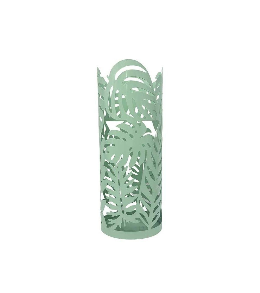 Porte parapluie TROPICAL vert – Motifs feuilles en métal Porte parapluie TROPICAL vert – Motifs feuilles en métal