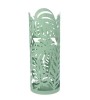 Porte parapluie TROPICAL vert – Motifs feuilles en métal