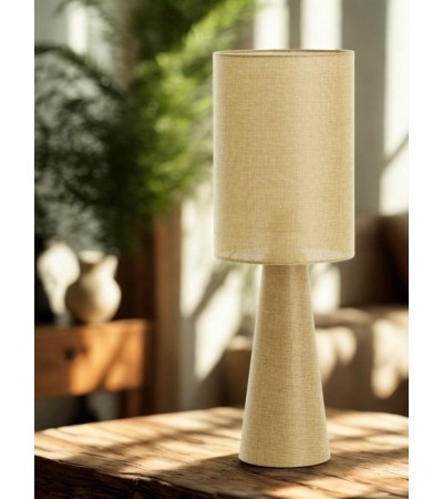 Lampe à poser MICKY – Textile vert olive – Hauteur 58 cm