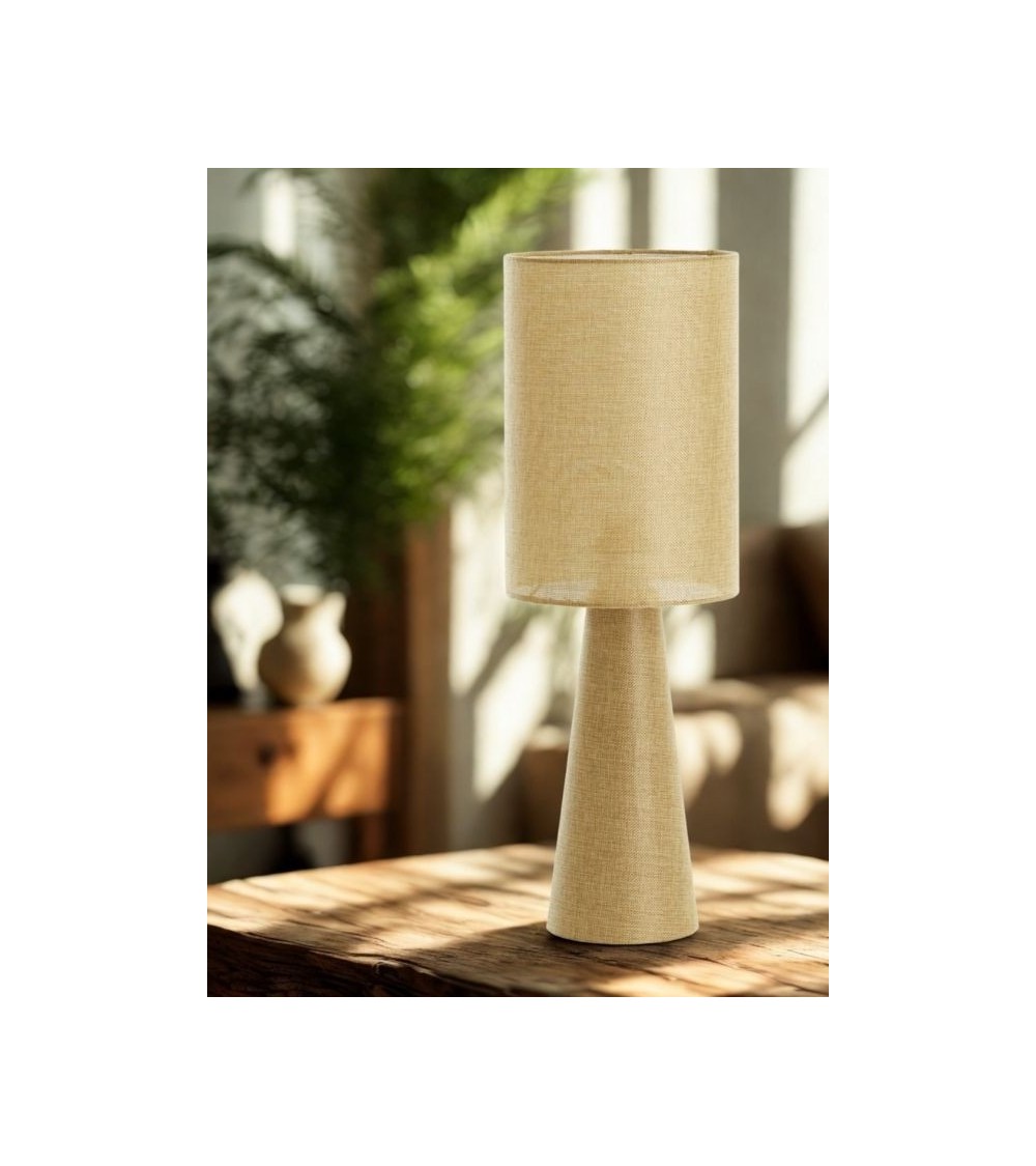 Lampe à poser MICKY – Textile vert olive – Hauteur 58 cm Lampe à poser MICKY – Textile vert olive – Hauteur 58 cm