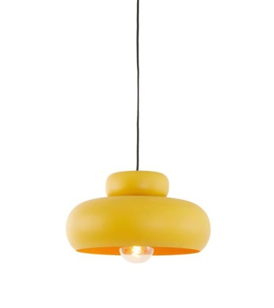 Suspension NEIVA Ø40 cm – Jaune, Vert ou Crème – Design rétro