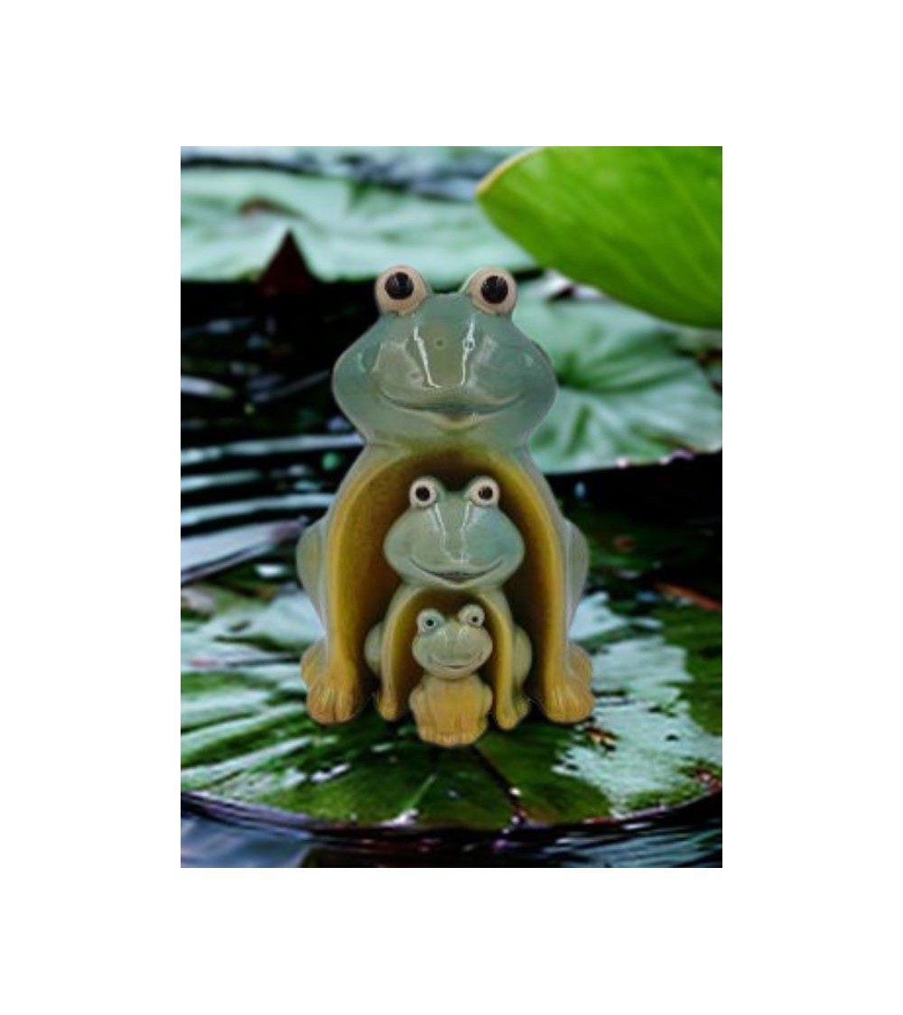 Statuette famille grenouille / chouette. Déco artisanale en céramique Statuette famille grenouille / chouette. Déco artisanale en céramique