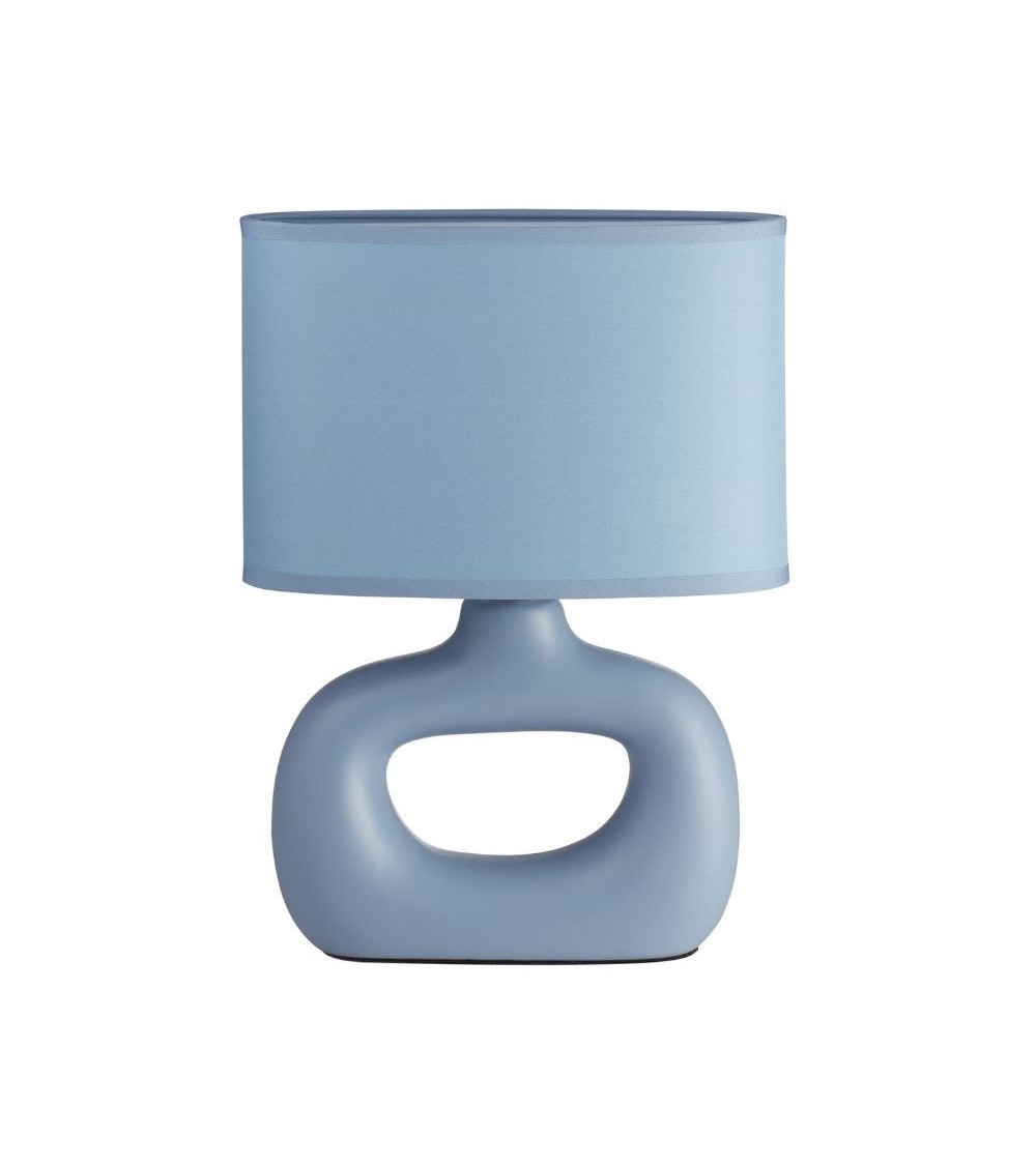 Lampe PUBOL – Lampe de table design monochrome en céramique vert, bleu Lampe PUBOL – Lampe de table design monochrome en céramique vert, bleu