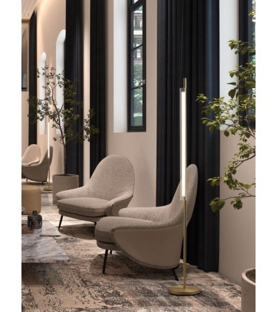 Lampadaire OSLO, en laiton mat avec LED intégrée - LUMILAND