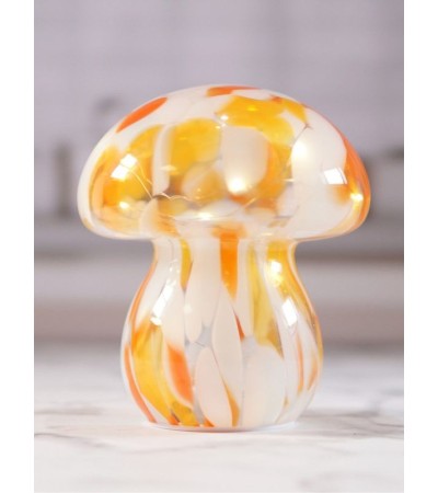 Champignon lumineux SIMONA en verre – Lampe déco à piles rétro