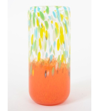 Vase CHAMARRÉ en verre coloré – Vase déco festif 31 cm