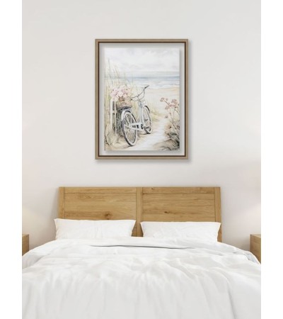Tableau VÉLO MER 60x80 cm : Ambiance bord de mer