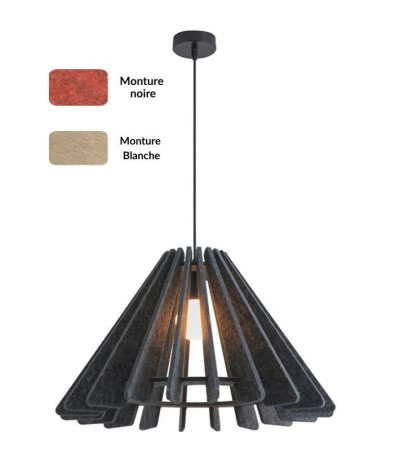 Suspension FEUTRA – Luminaire design en feutre – Ø40 à Ø60 cm
