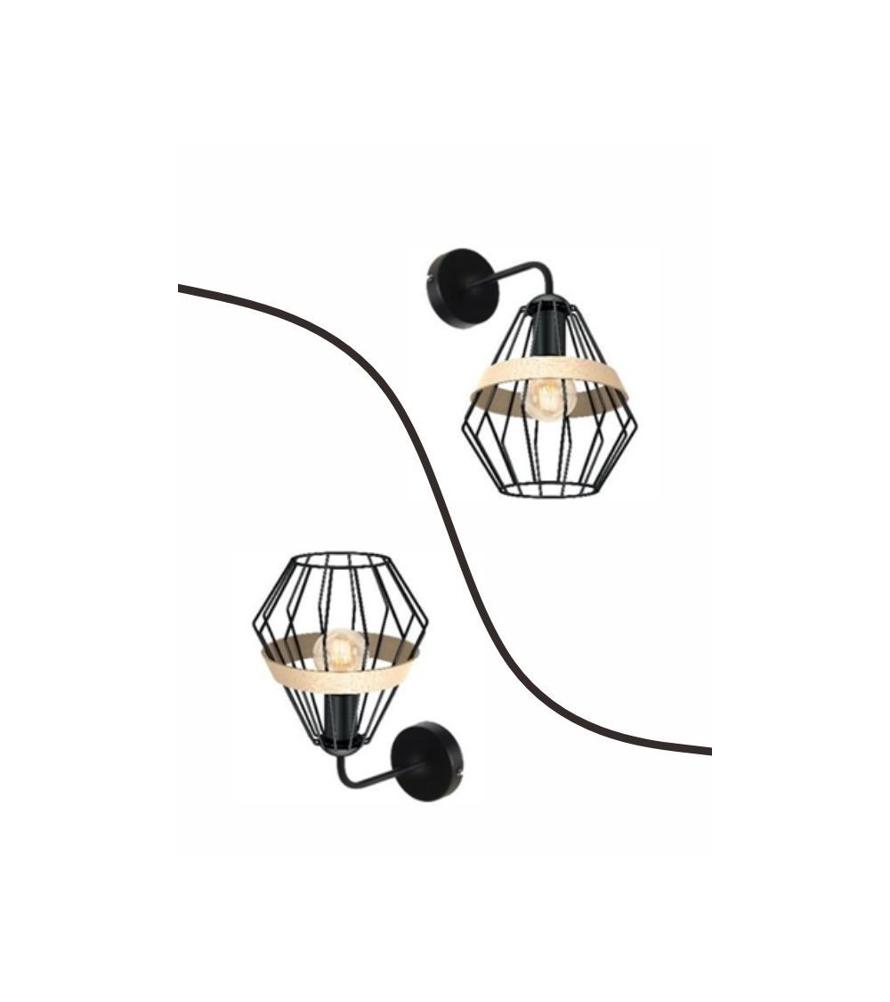 Suspension métal et bois noir naturel – LUMILAND Suspension métal et bois noir naturel – LUMILAND