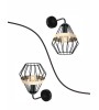 Suspension métal et bois noir naturel – LUMILAND