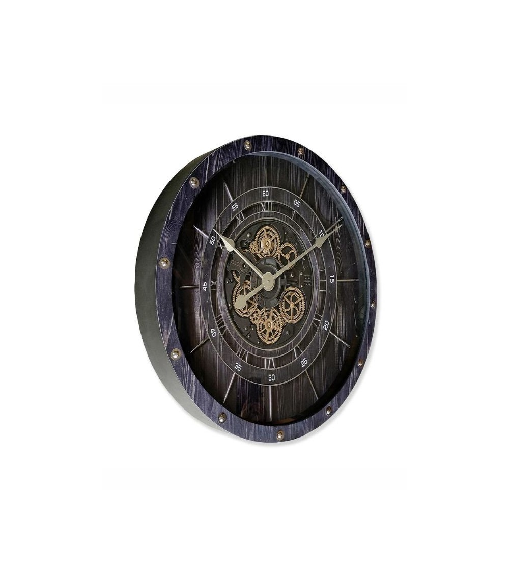 Horloge Murale Engrenages 80 Cm Design Industriel Sous Verre horloge-murale-engrenages-80-cm-design-industriel-sous-verre