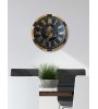 Horloge murale engrenages 64 cm – Carte du monde, design industriel
