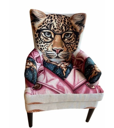Fauteuil BERUETE – Design animalier léopard chic – Confort et original