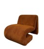 Fauteuil design ECUREUIL terracotta. Assise rétro 70s confortable