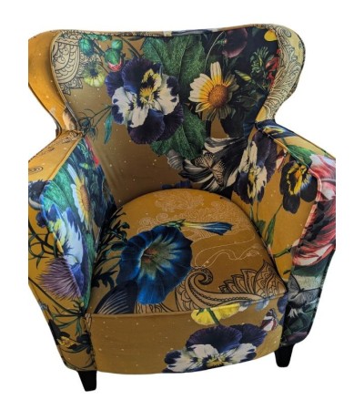 Fauteuil MASCARA OR – Design floral doré | Confort & originalité