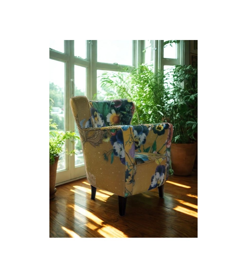 Fauteuil MASCARA OR – Design floral doré | Confort & originalité Fauteuil MASCARA OR – Design floral doré | Confort & originalité