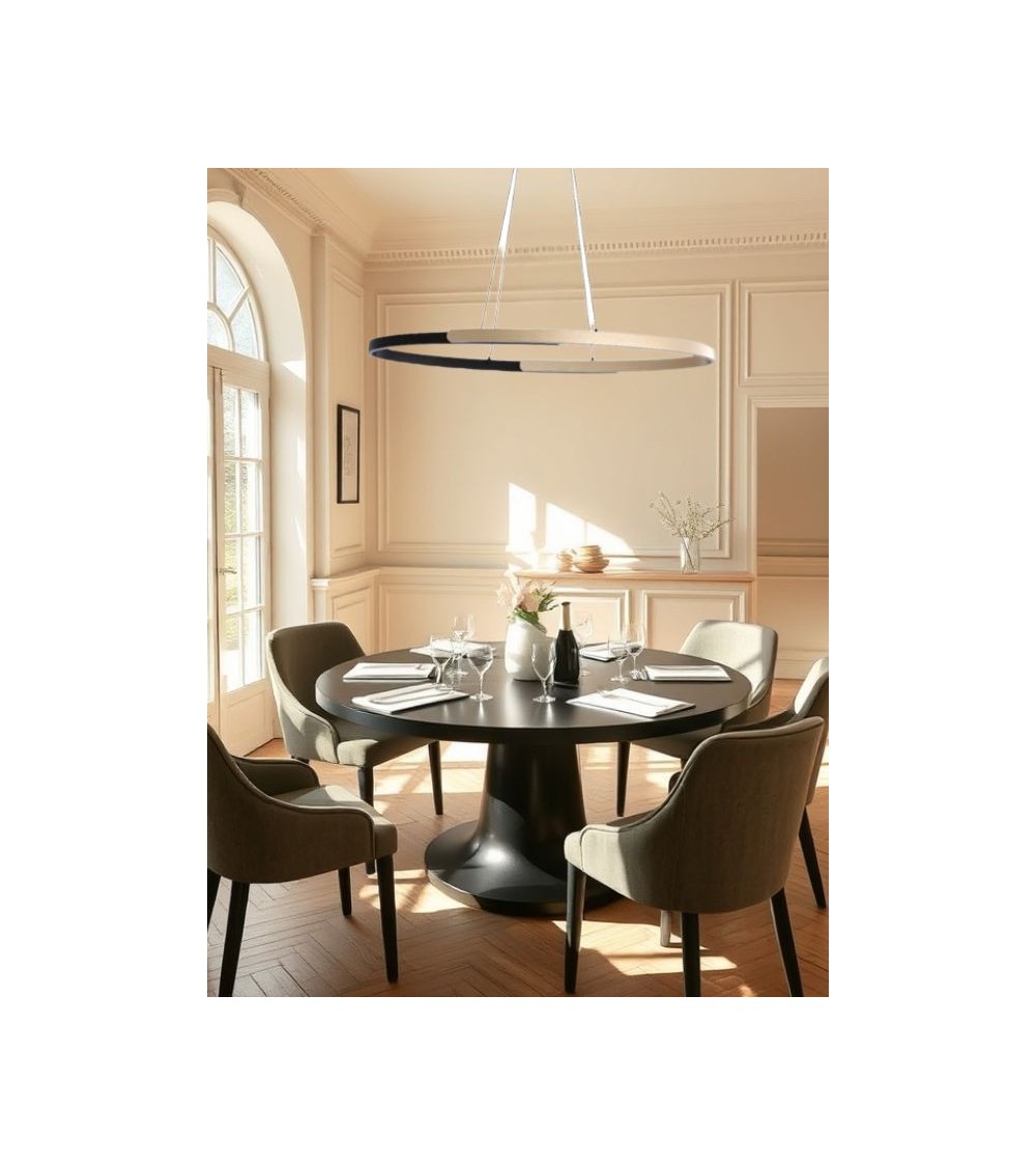 Suspension LED SIRIUS OVALE – Design doré & dimmable