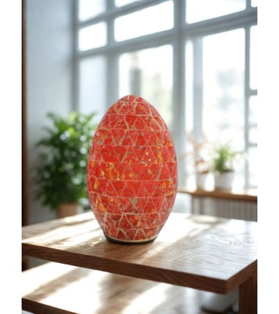 Œuf décoratif en mosaïque rouge – 3 tailles disponibles