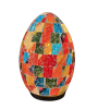 Lampe œuf en mosaïque multicolore – Déco lumineuse en 3 tailles