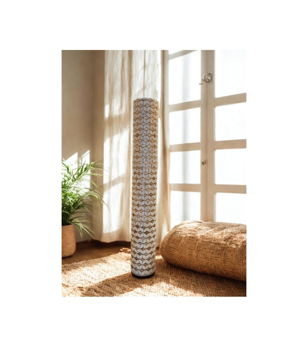 Lampadaire NACRE – Luminaire sur pied en nacre naturelle H150 cm Lampadaire NACRE – Luminaire sur pied en nacre naturelle H150 cm