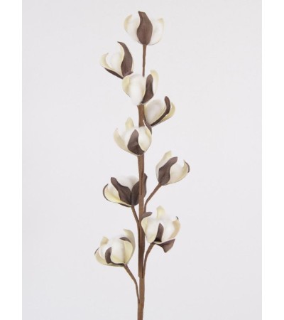 FLORA branche boule coton. Fleur artificielle déco naturelle
