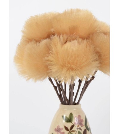 BUNCH branche pompon crème – Fleur artificielle déco 90 cm