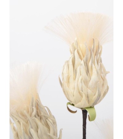 Branche artificielle BUNCH - Fleurs plume ivoire, Décoration florale