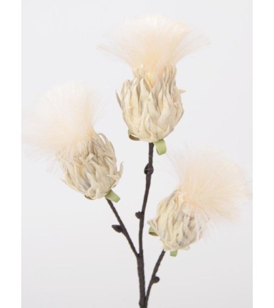 Branche artificielle BUNCH - Fleurs plume ivoire, Décoration florale