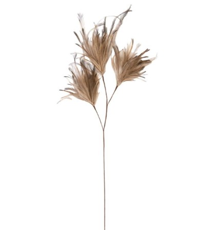Ornement FEATHER 3 Plumes - Décoration Naturelle brun clair & gris