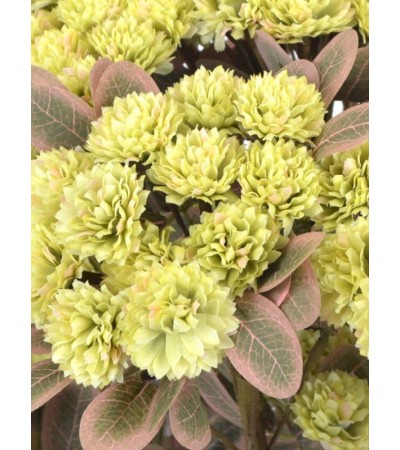 FLORA branche fleurs doubles vertes 85 cm – Lumiland