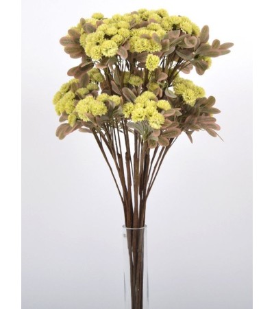 FLORA branche fleurs doubles vertes 85 cm – Lumiland