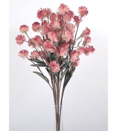 FLORA TEA branche fleurs boules 107 cm – Rose & Orange | Lumiland