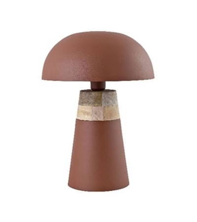 Lampe CALISTA bois & métal – Terracotta ou sable