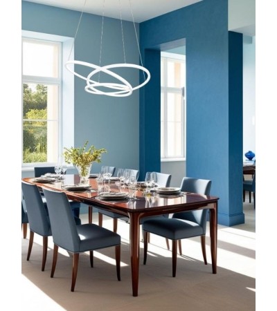 Suspension DARVIN LED – Design incurvé blanc ou doré