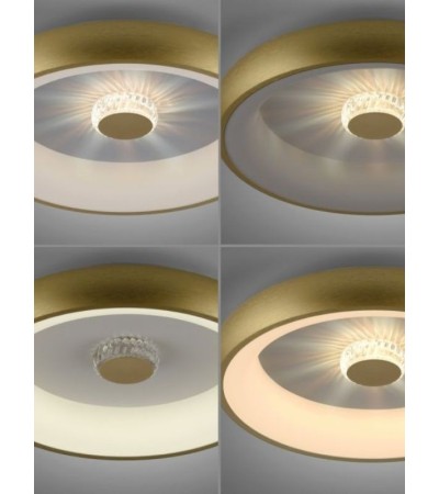 Plafonnier & applique LED AURELIA – doré avec télécommande