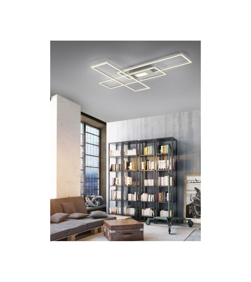 Plafonnier LED KUBYX design – Noir ou Aluminium, dimmable Plafonnier LED KUBYX design – Noir ou Aluminium, dimmable