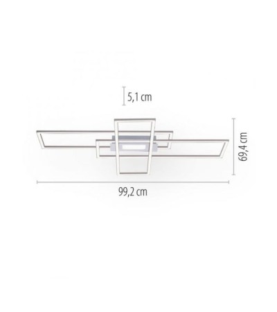 Plafonnier LED KUBYX design – Noir ou Aluminium, dimmable