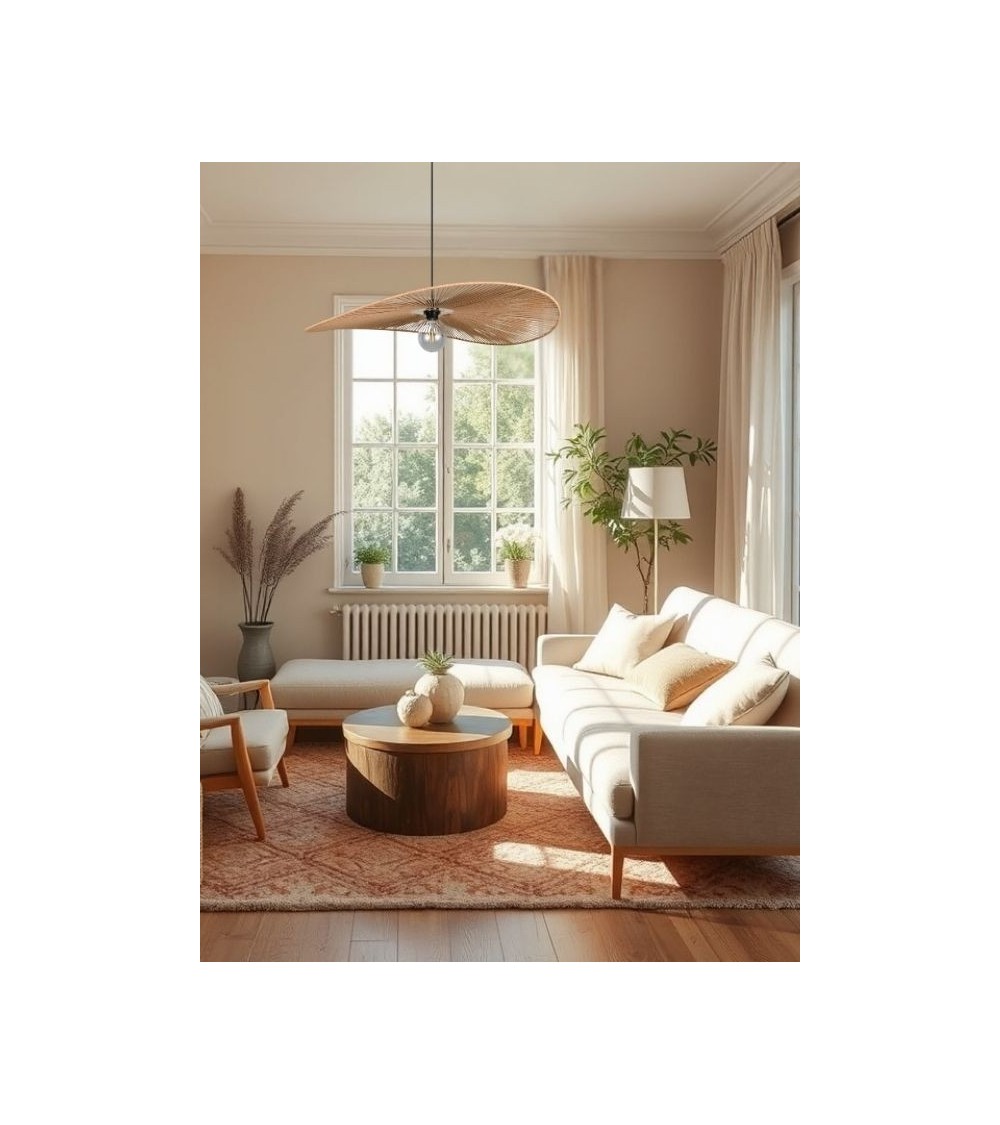 Suspension LAURINE – Design aérien en corde tressée 78 cm Suspension LAURINE – Design aérien en corde tressée 78 cm