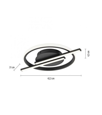 Plafonnier LED ORBIT – Luminaire moderne noir | Lumiland