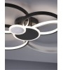 Plafonnier PAPILLON LED design noir alu – Luminaire salon | Lumiland