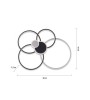 Plafonnier PAPILLON LED design noir alu – Luminaire salon | Lumiland