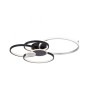 Plafonnier PAPILLON LED design noir alu – Luminaire salon | Lumiland