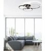 Plafonnier LED noir et alu