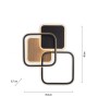 Plafonnier LED WOODLINE – Design noir et bois, lumière chaleureuse