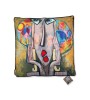 Coussin fille au chapeau fleuri – Déco bohème | Lumiland