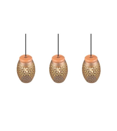 Suspension BIDAR 3 lumières – Luminaire café or | Lumiland
