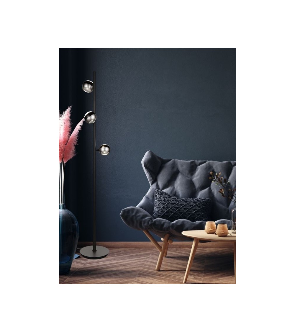Lampadaire orbit coloris café ou alu spots orientables Lampadaire orbit coloris café ou alu spots orientables