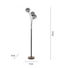 Lampadaire FLAMME – Luminaire verre fumé | Lumiland