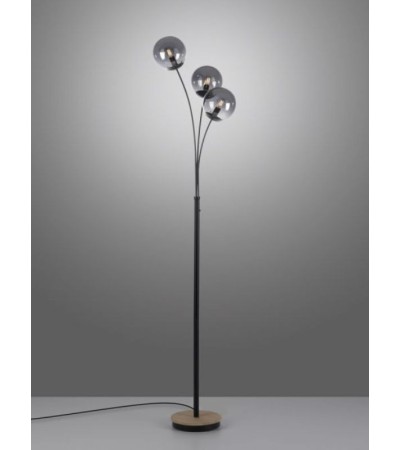 Lampadaire FLAMME – Luminaire verre fumé | Lumiland